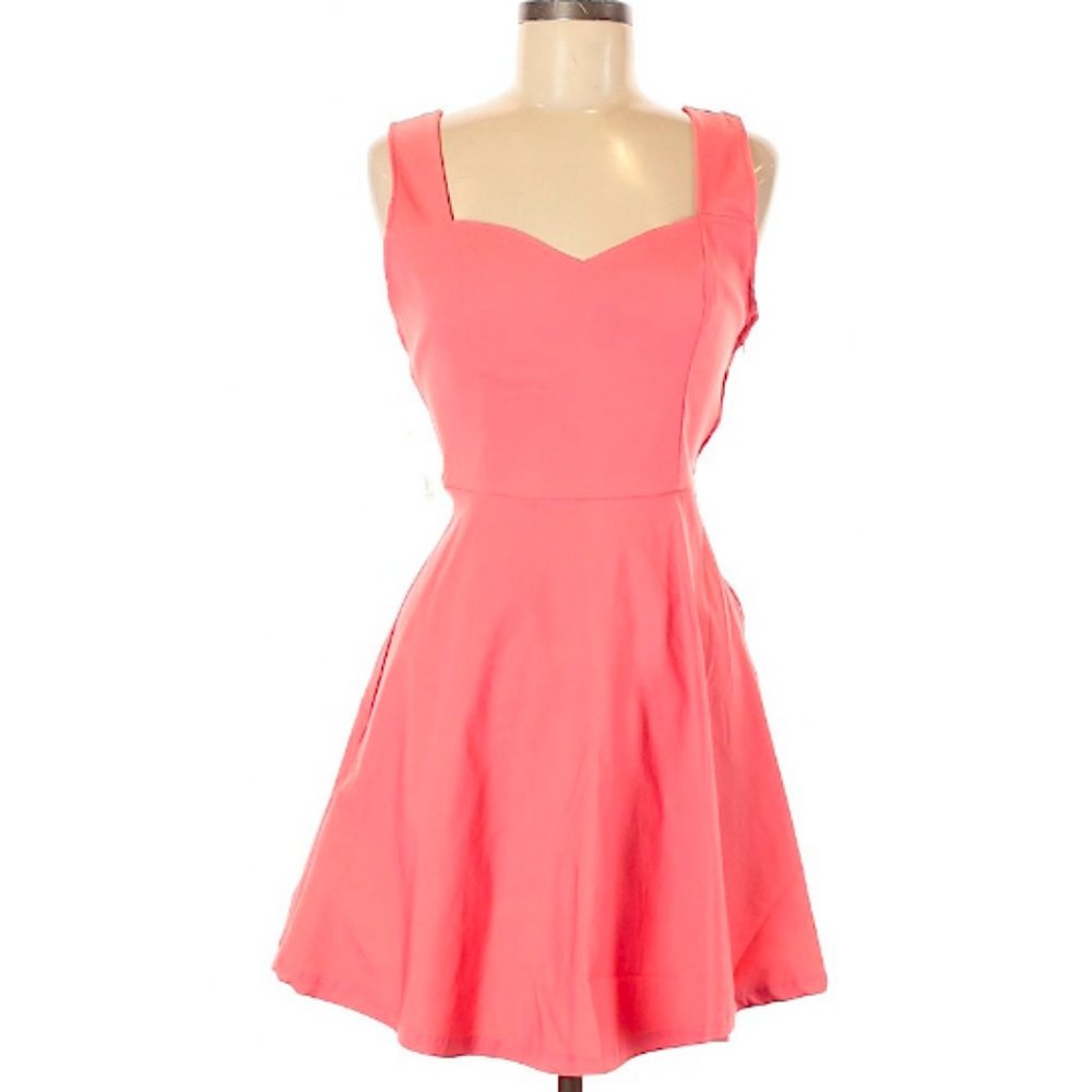 NWT Lovely Day Pink Sweetheart Skater Dress